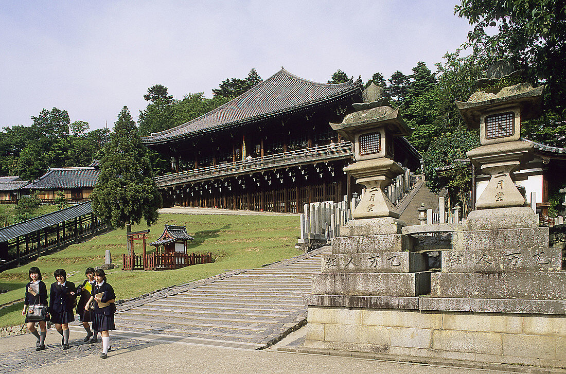 Nigatsu-do Hall. Todai-ji complex, Nara. Kansai. Japan.