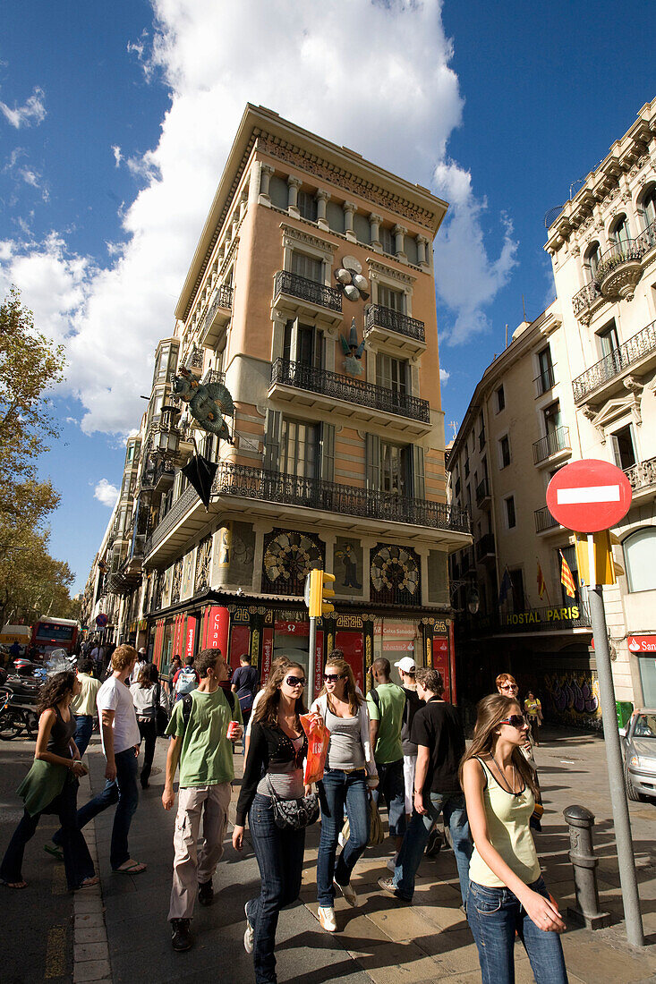 Barcelona Ramblas Touristen