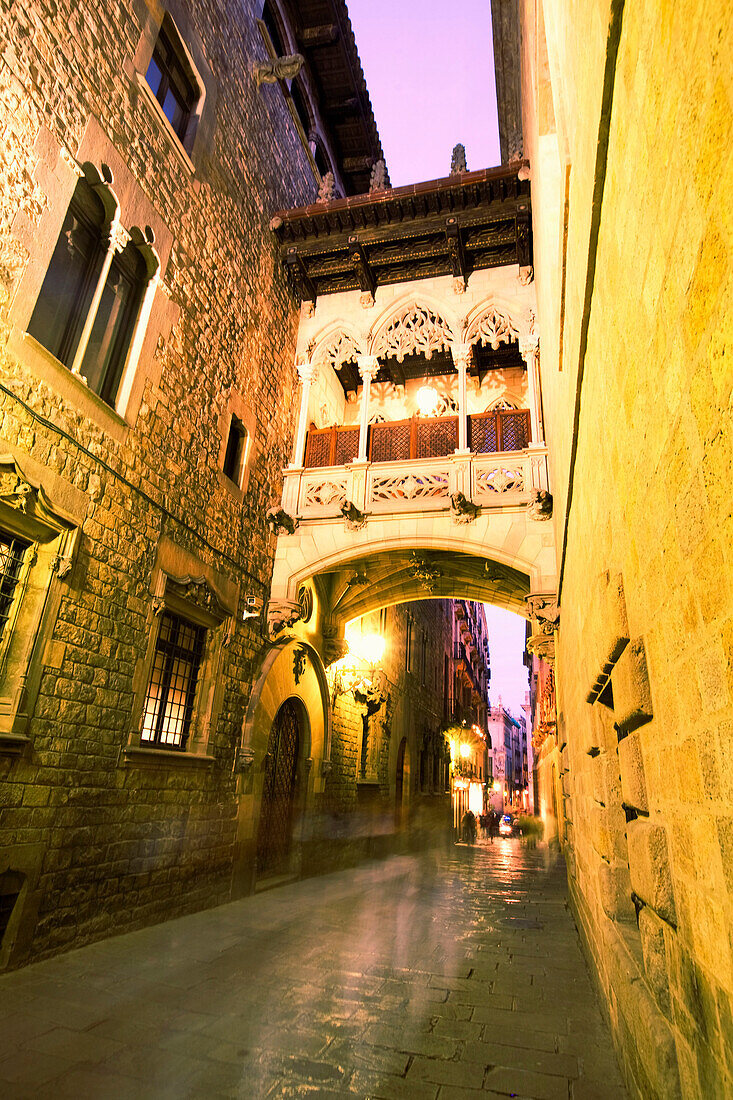 Barcelona Gotisches Viertel Carrer Bisbe