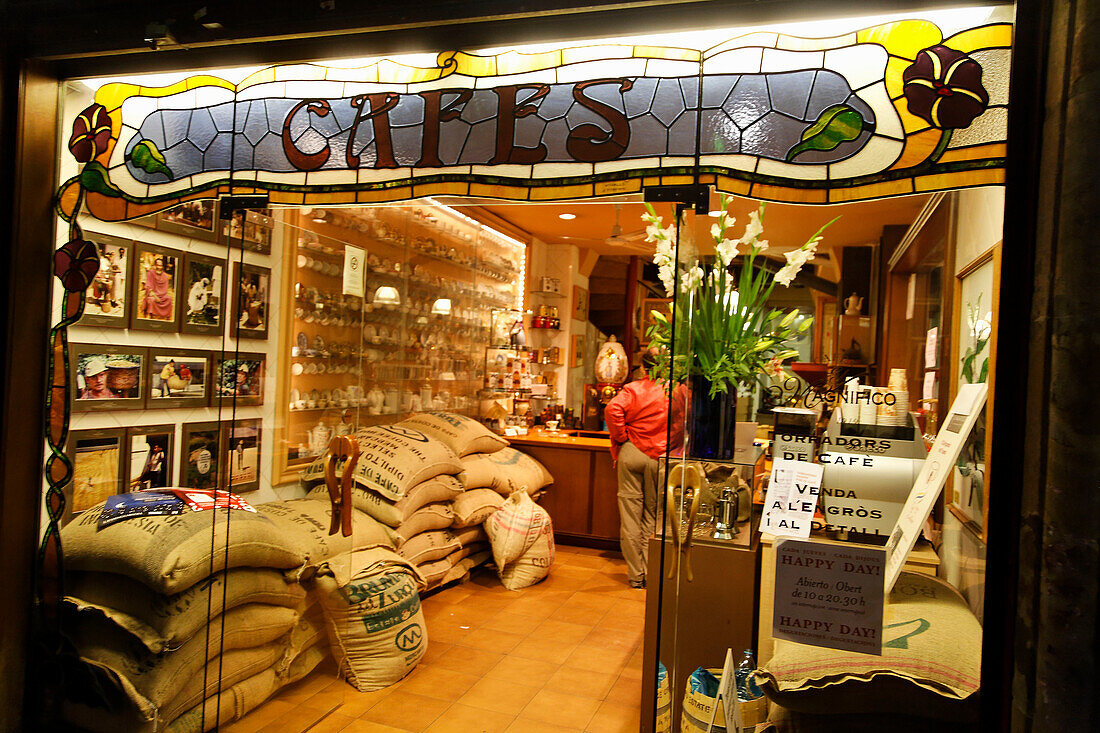 Barcelona,Kaffeeroesterei in Ribera