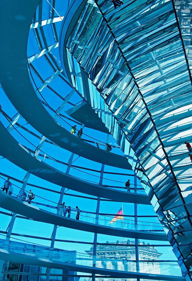 Berlin , Reichsstag,dome by Norman Forster, interieur