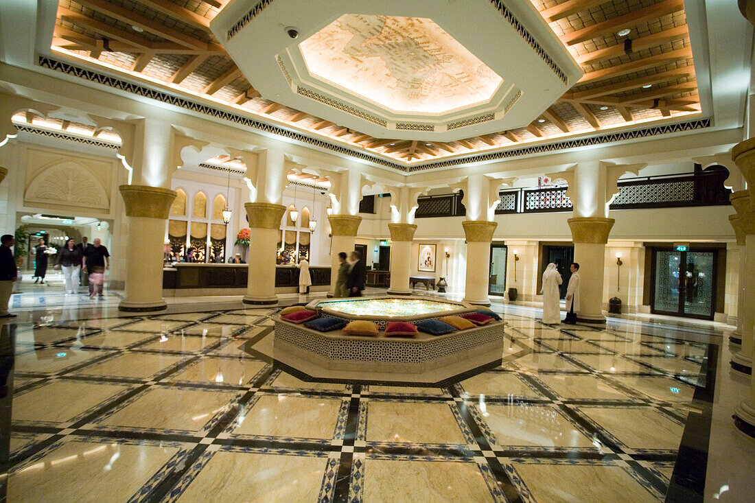 United Arab Emirates Dubai, One & Only Royal Mirage, Arabian court,  five star Hotel at Jumeirah , luxery Hotel Lobby