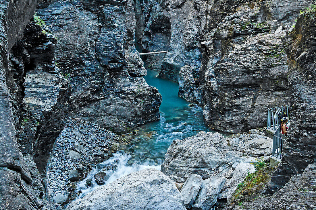 Schweiz Graubuenden Via Mala Schlucht