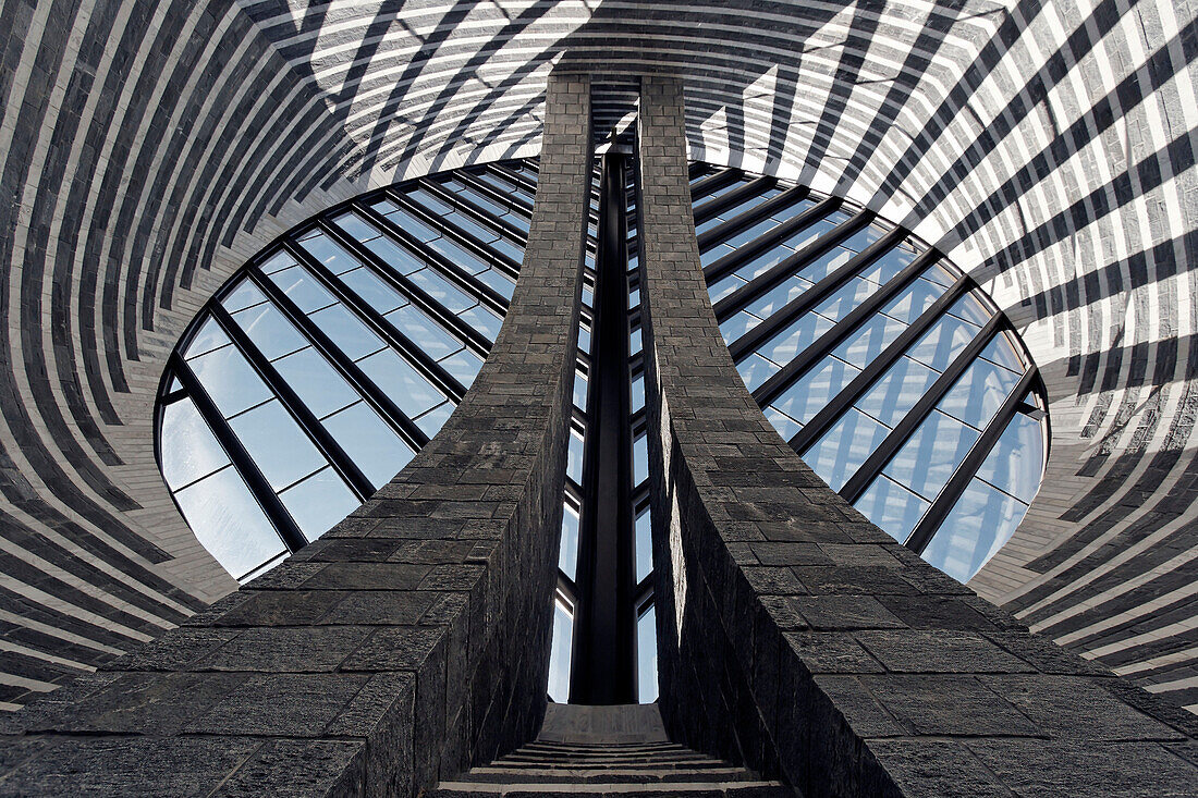 Switzerland Ticino Mogno village church designed by Mario Botta