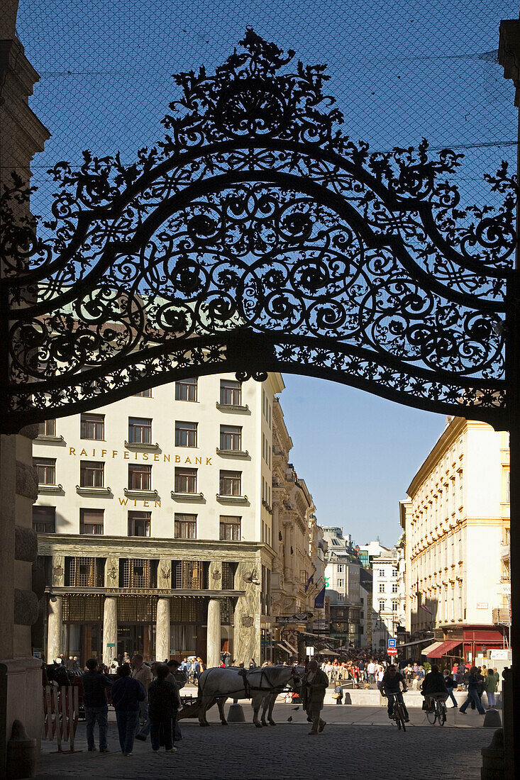 Vienna Hofburg wrought iron gate fiaker