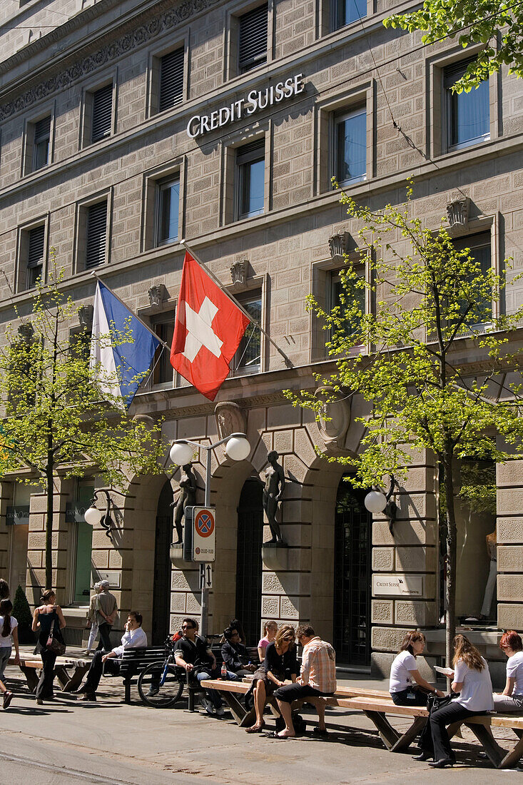 Switzerland, Zurich, credit suisse, Bahnhofstrasse