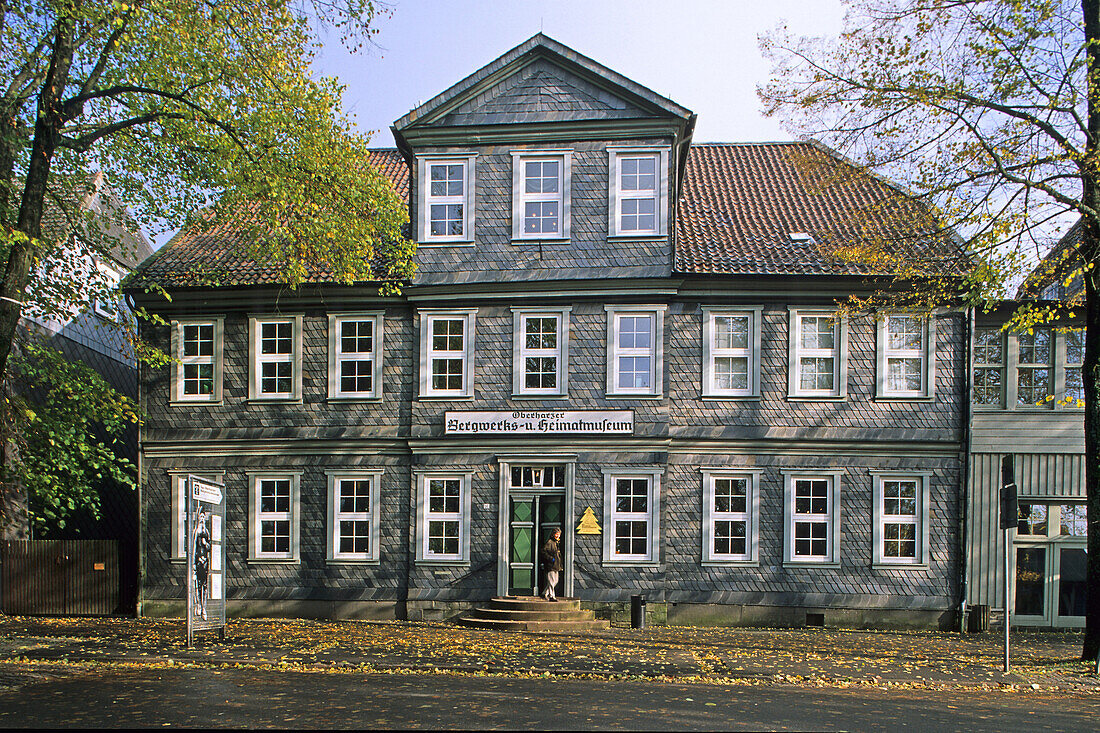 Holzhaus, Oberharzer Bergwerksmuseum, Clausthal-Zellerfeld, Niedersachsen, Harz