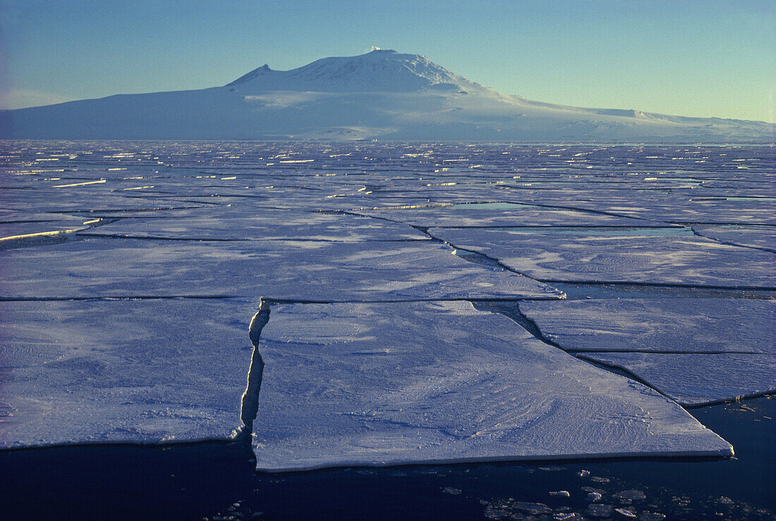 McMurdo Sound and Mount Erebus. Ross Island. Antarctica