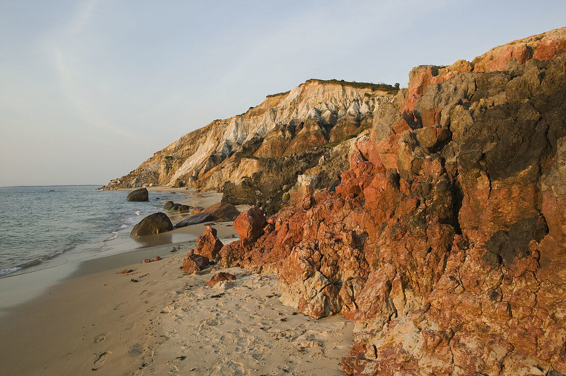 Aquinnah. Gay Head. Gay Head Cliffs at Sunset. Martha s Vineyard. Massachusetts. USA.