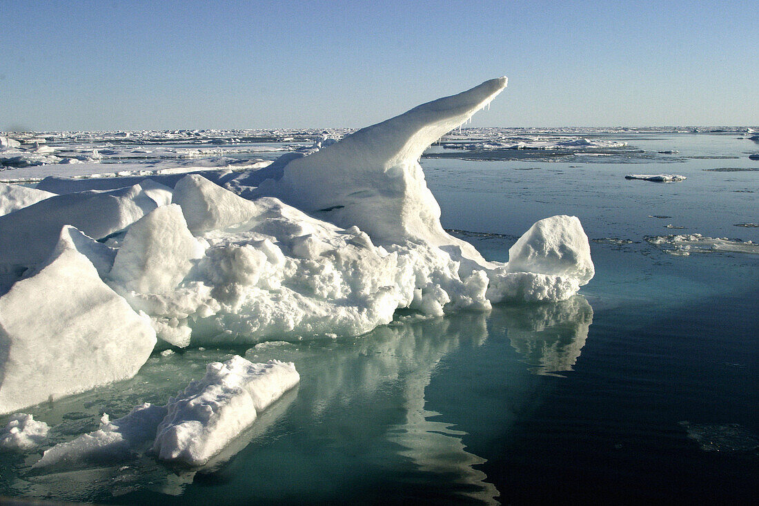 Ice formations. Svalbard archipelago. Norway