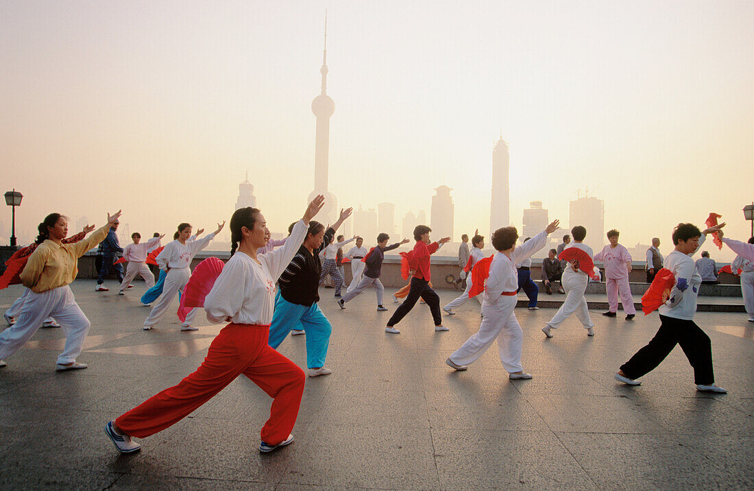 Dawn on the Bund. Shanghai. China