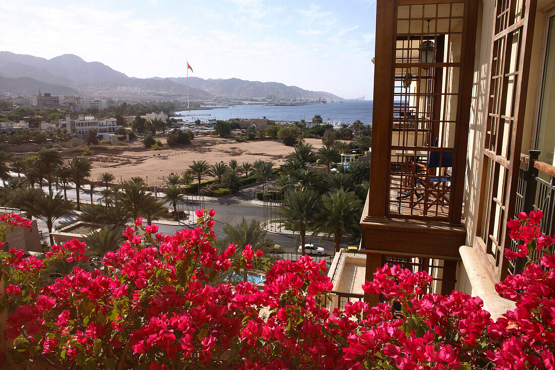 Aussicht vom Mövenpick Hotel, Aqaba, Jordanien