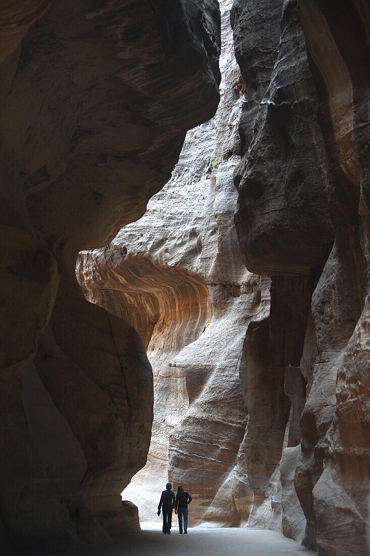 Der Siq Durchgang, Petra, UNESCO Weltkulturerbe, Jordanien