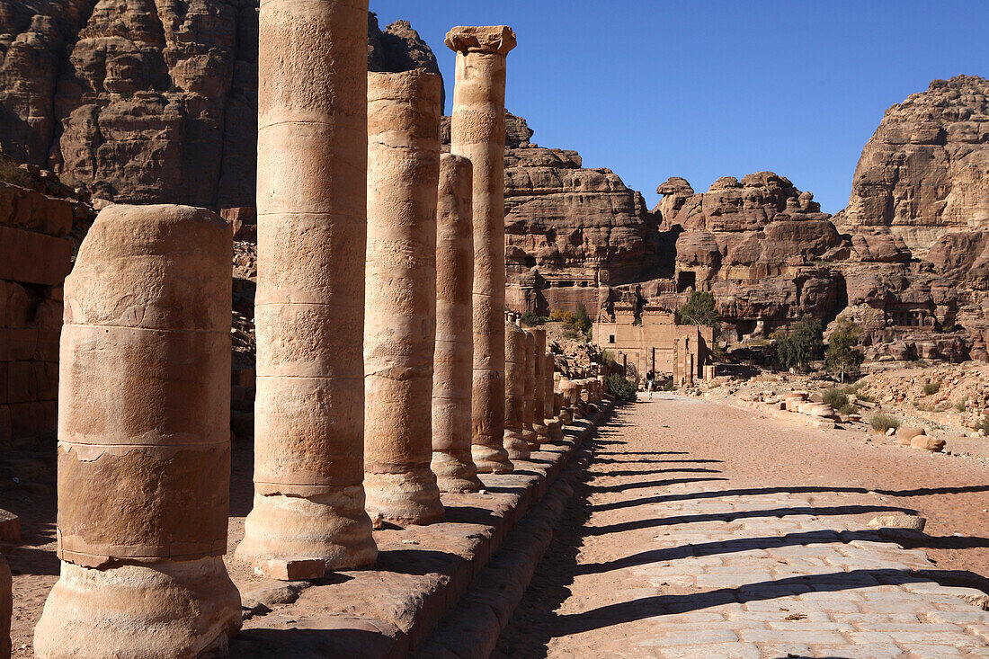 Colonnaded Street, Petra, UNESCO World Heritage Site, Jordan