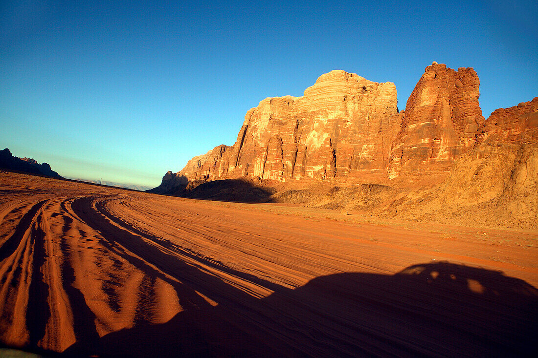 Felsen in Wadi Rum, Jordanien