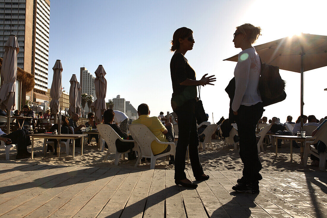 Beach Restaurant and meeting point, Frishman Beach, Tel Aviv, Israel