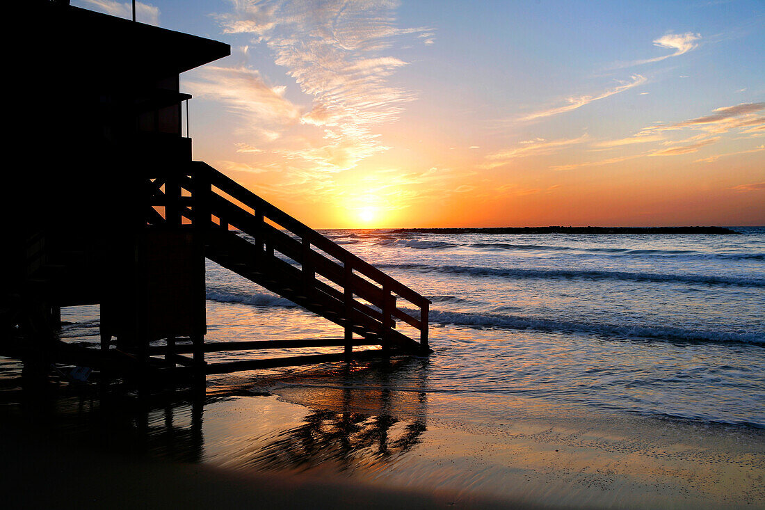 Sunset on the Mediterranean, Tel Aviv, Israel