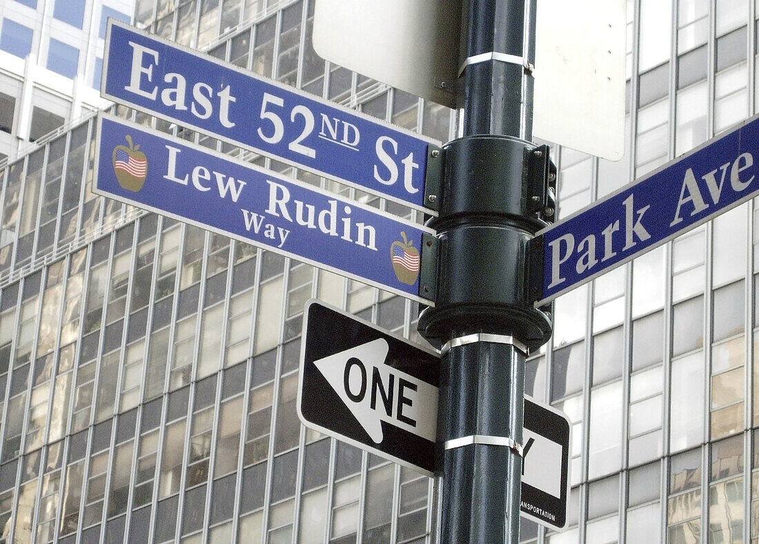 Street signs. New York City, USA