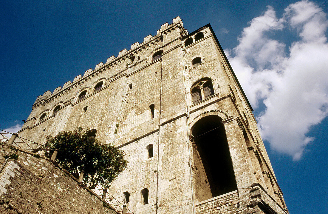 Palazzo dei Consoli, XIV century. Gubbio. Umbria, Italy
