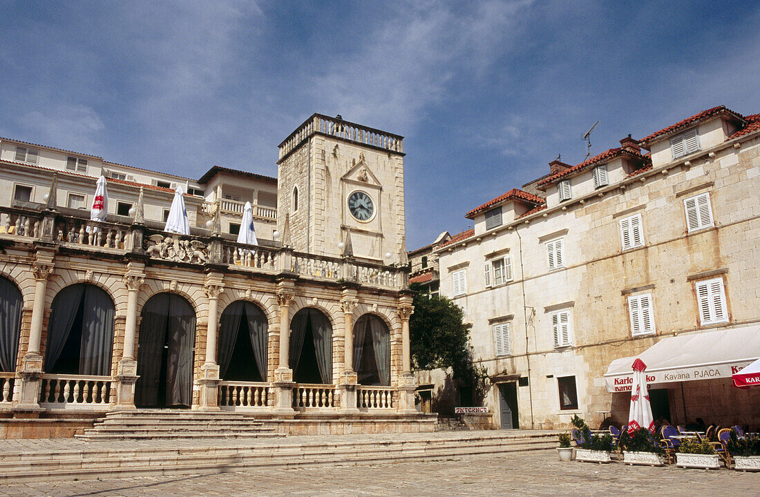 Palace Hotel, Hvar town. Hvar Island, Dalmatia. Croatia