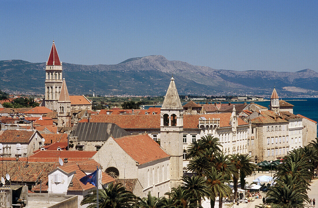 View over Trogir, Adriatic coast. Dalmatia, Croatia