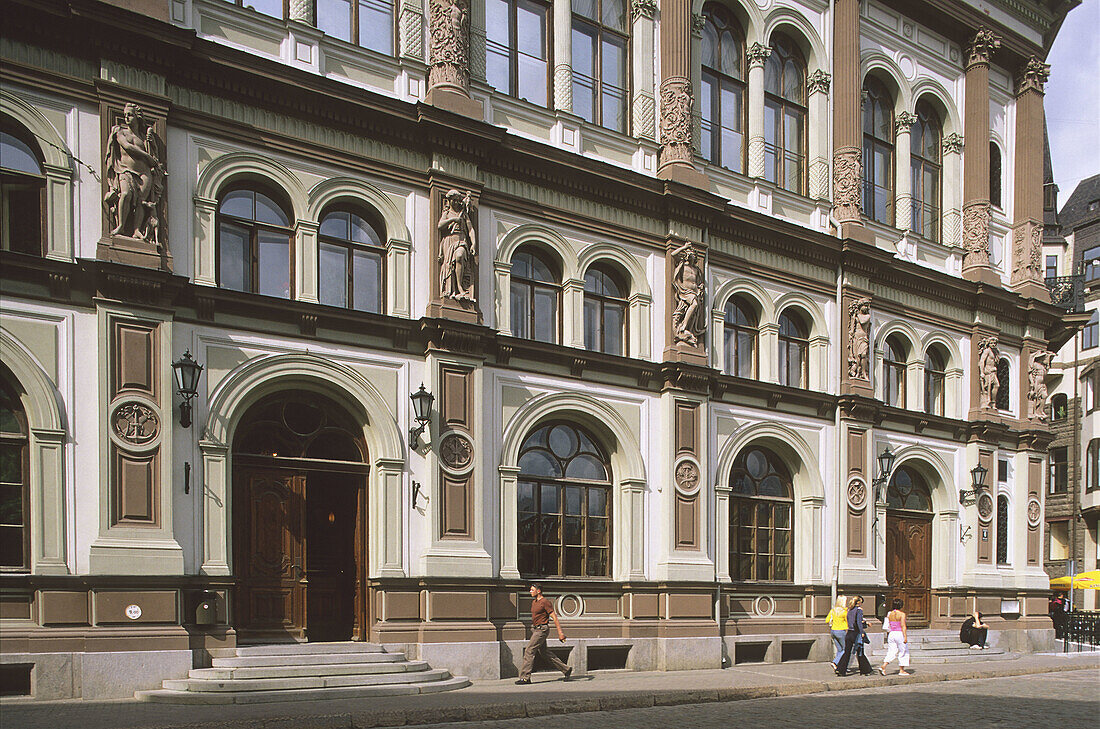 Venetian style building (1852-1855) in Doma Laukums (Dome Square), old town. Riga, Latvia