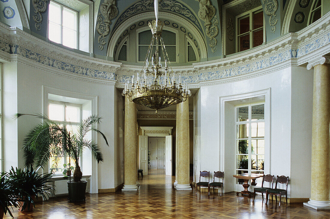Mezotne palace in classical style. Zemgale, Latvia