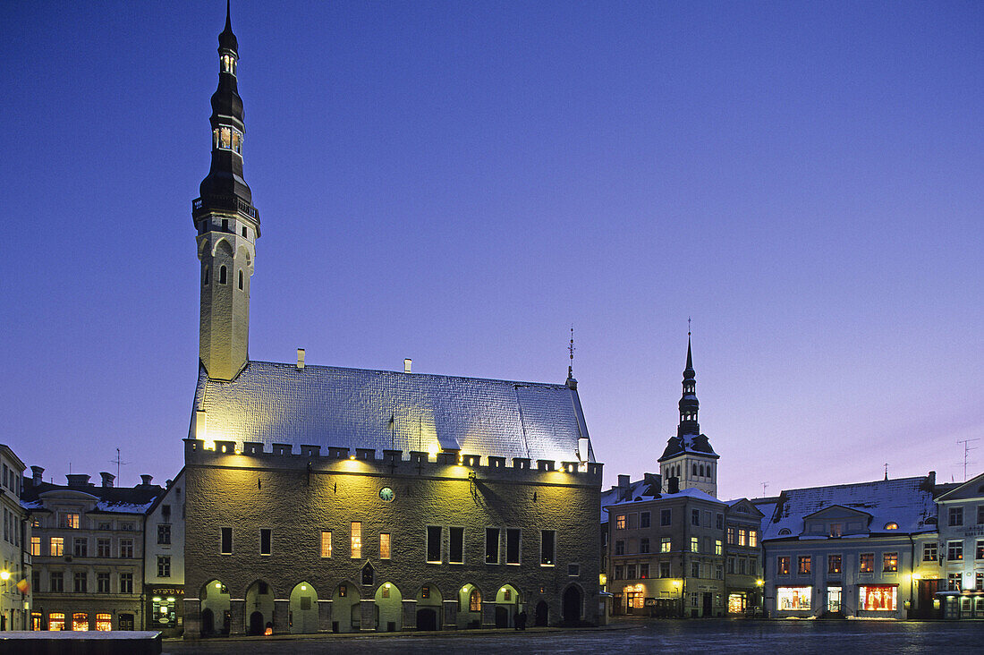 Town Hall in Raekoja Plats (Town Hall Square), old town. Tallinn, Estonia