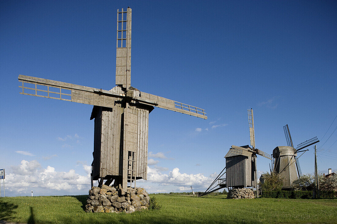 Windmills, Angla. Saaremaa island, Estonia