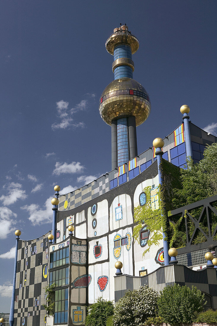 City Waste Incinerator designed by F.Hundertwasser. Alsergrund. Vienna. Austria. 2004.