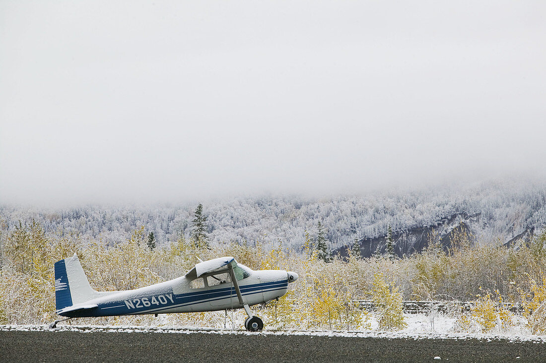 McCarthy Airstrip. Winter. McCarthy. Interior. Alaska. USA.