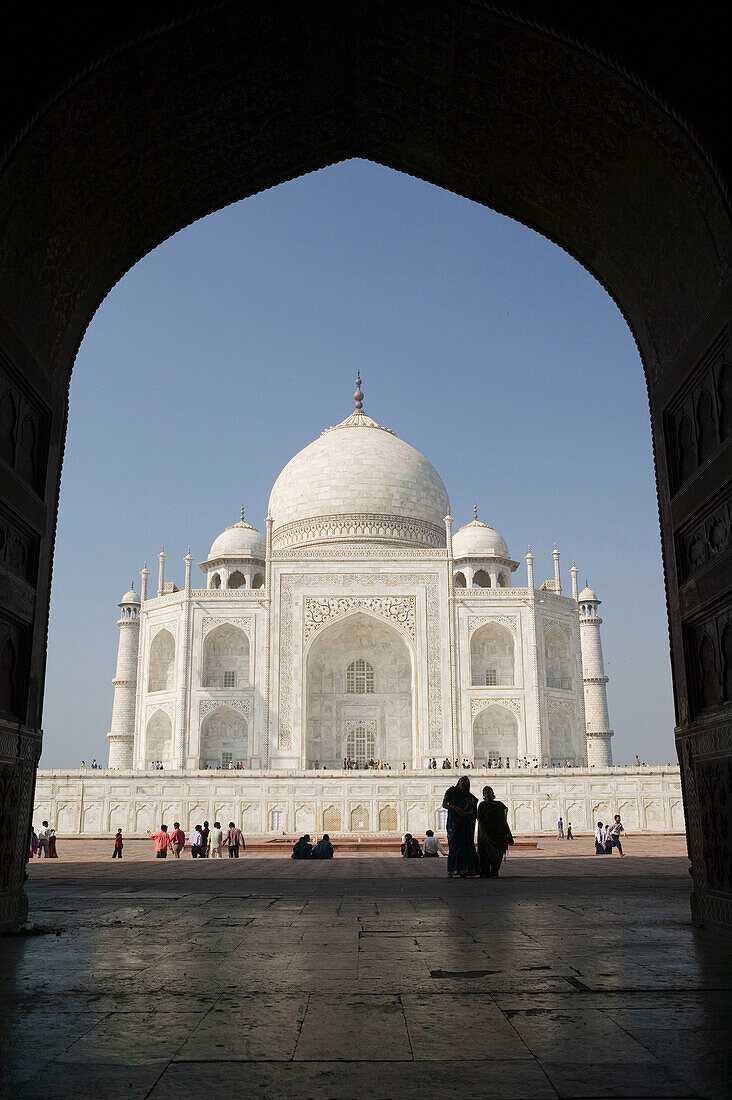 Taj Mahal- East Side with Silhouettes. Uttar Pradesh. Agra. India.