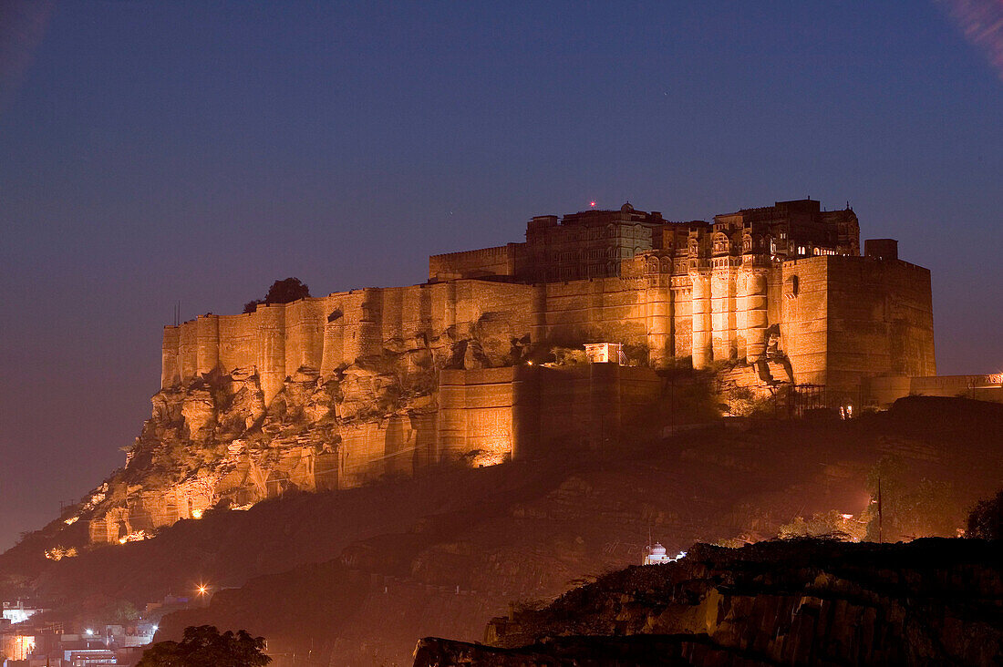 Meherangarh Fort. Evening. Jodhpur. Rajasthan. India.