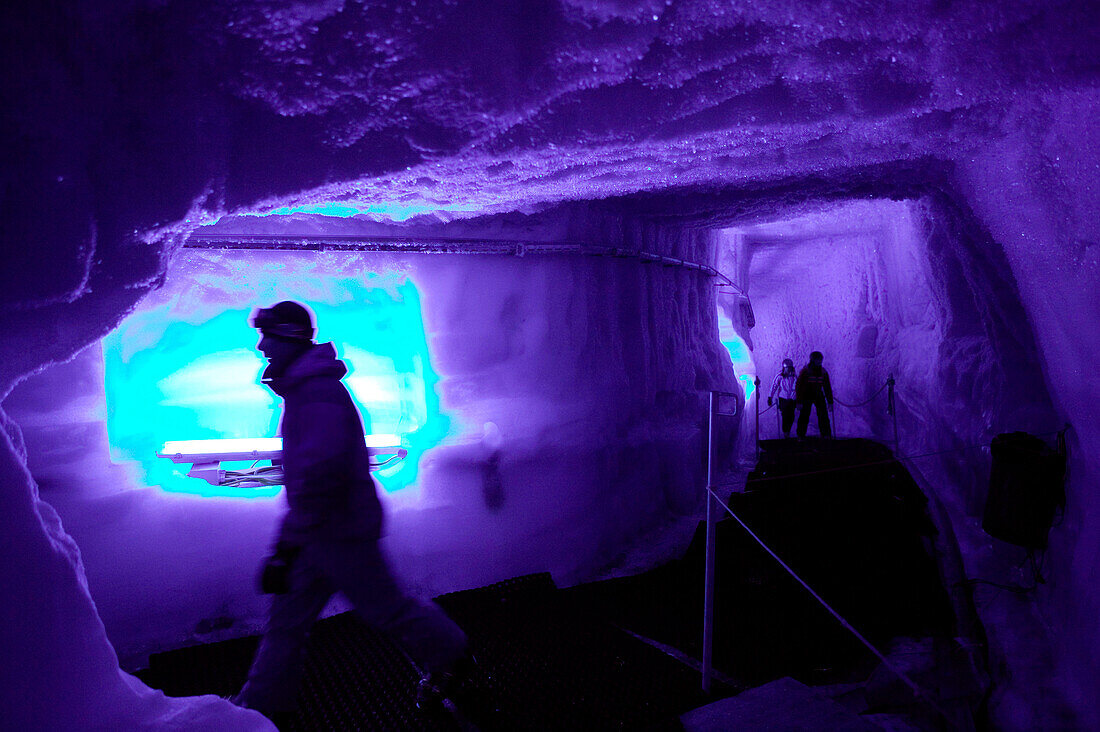 Klein Matterhorn (Matterhorn Glacier Paradise) (el. 3883 meters). Winter. Ice Cave Interior. Zermatt. Wallis/Valais. Switzerland.