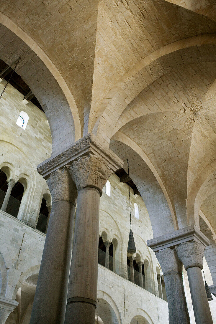 13th century Romanesque Duomo (Cathedral)- Interior, Trani. Puglia, Italy
