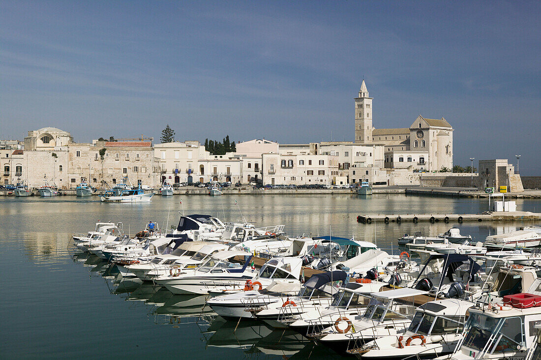 Marina & 13th century Romanesque Duomo (Cathedral), Trani. Puglia, Italy