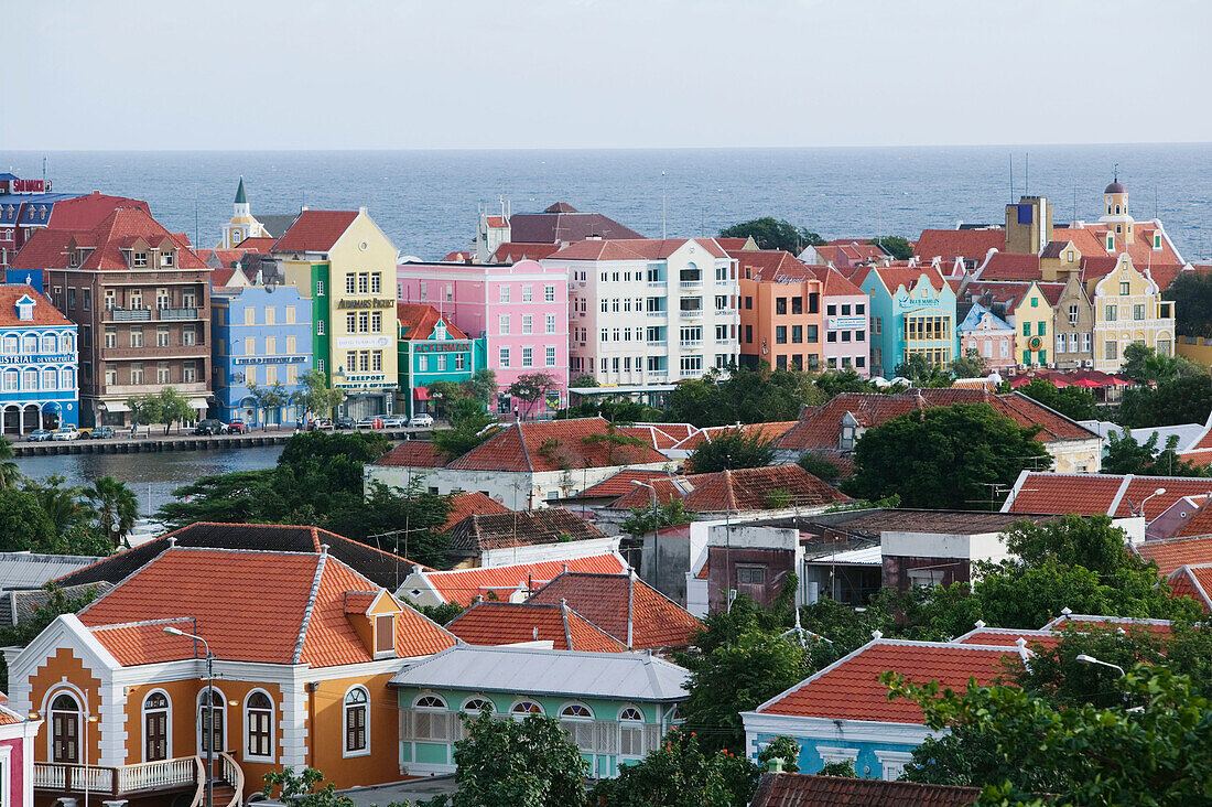View of Punda Waterfront. Willemstad. Curaçao. Netherlands Antilles.