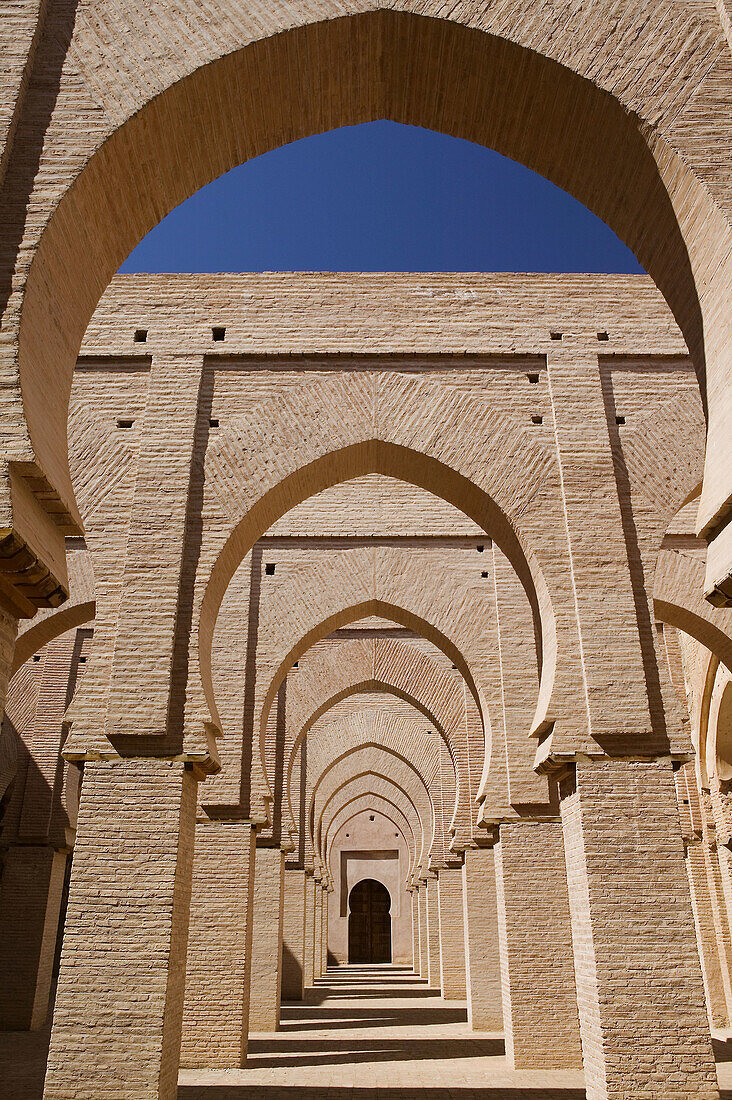 Morocco. Tizi-n-Test pass road. Tin Mal: Tinmal Mosque (b.1153). Exterior