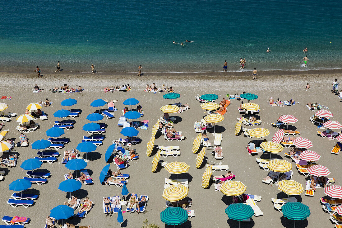 View of Rhodes Town Beach. Daytime. Rhodes. Dodecanese, Greece