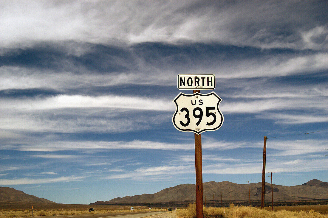 road sign, California