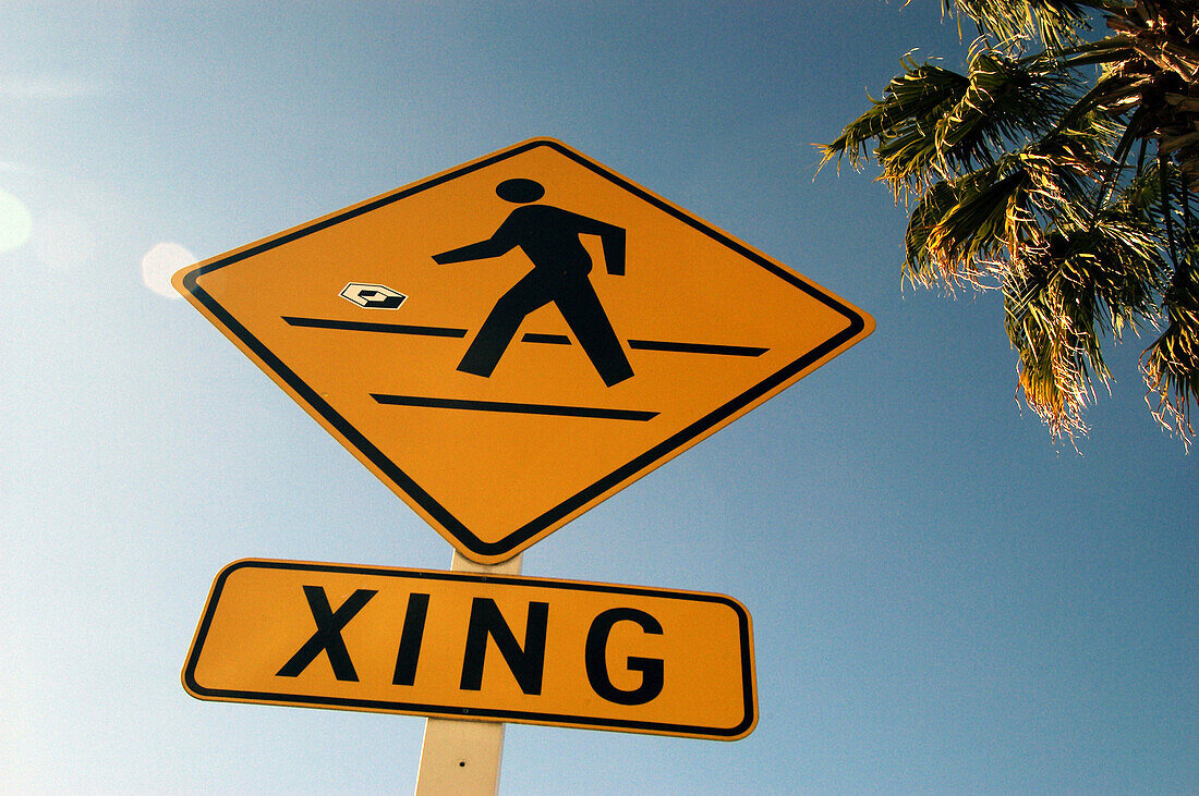 Pedestrian crossing. California. USA