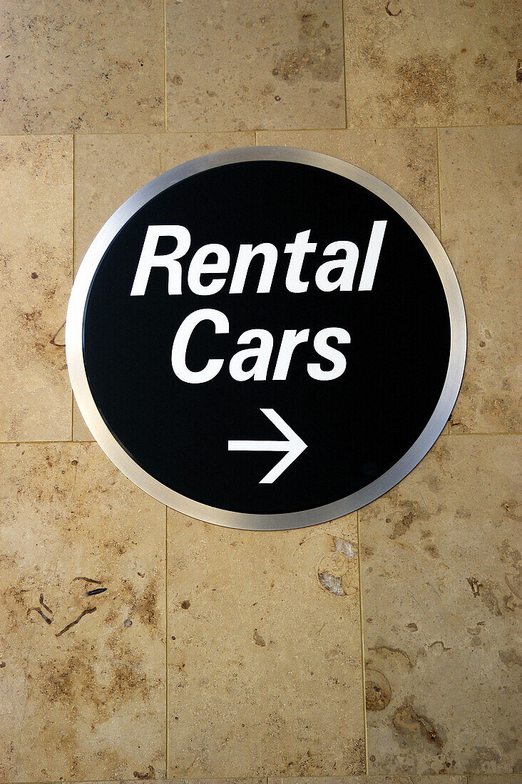 rental car sign