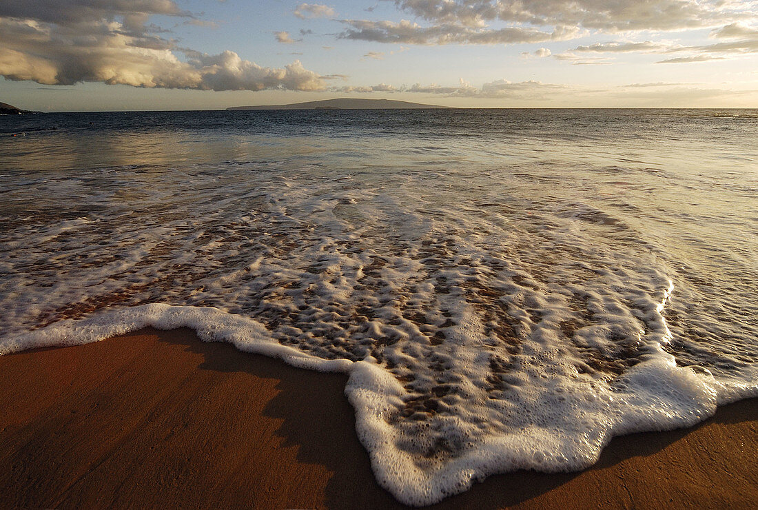 Beach sunset, Hawaii. USA