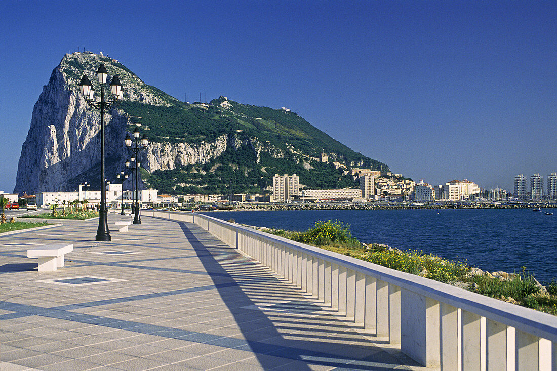 Rock of Gibraltar from Línea de la Concepción. Cádiz province, Spain