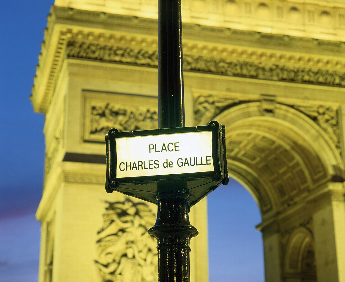 Arc de Triomphe at Charles de Gaulle square. Paris. France