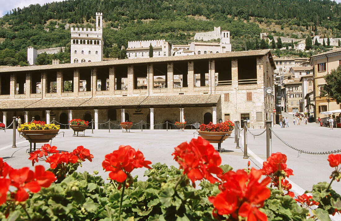 Loggia dei Tiratori. Gubbio. Umbria. Italy