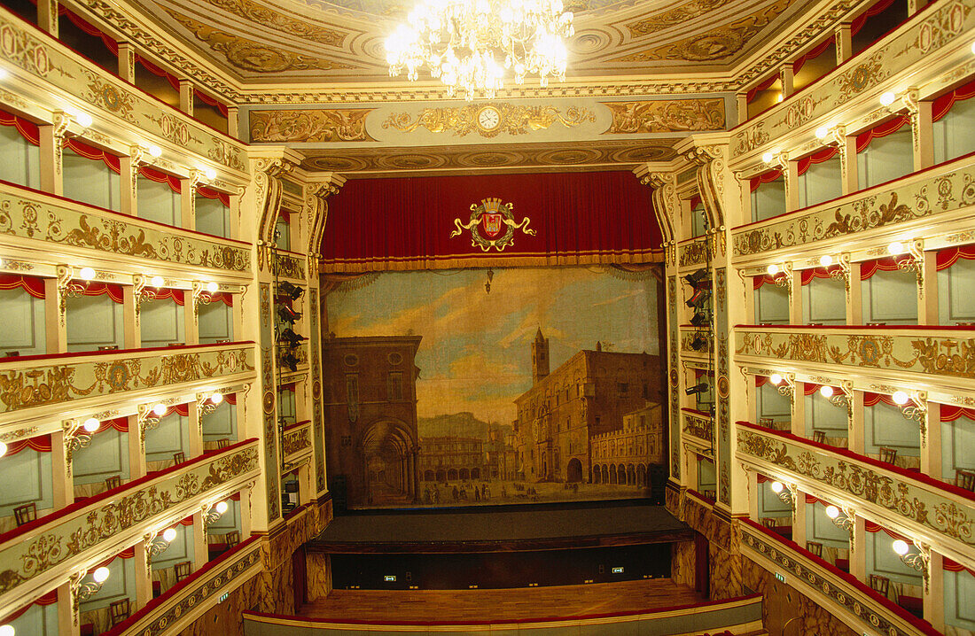 Ventidio Basso theatre. Ascoli Piceno. Marche. Italy
