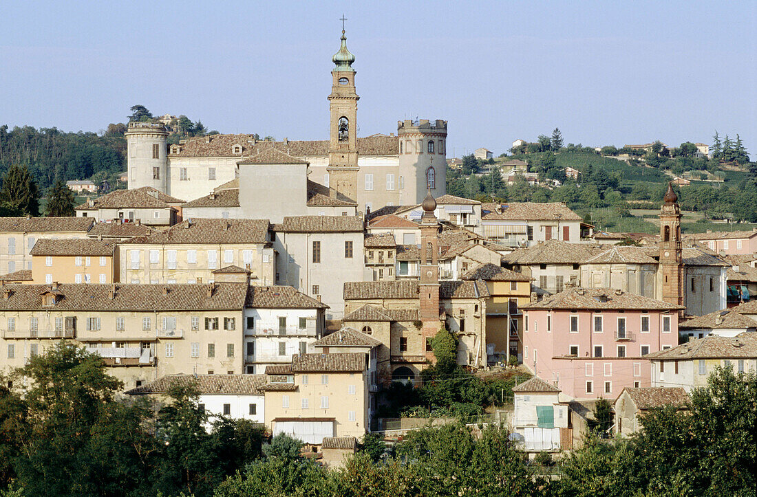 View of Costigliole D Asti. Piedmont. Italy