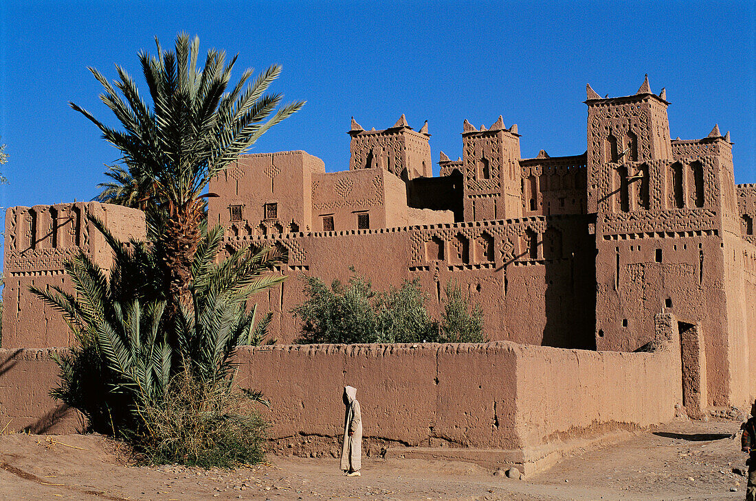 Amerhidil Kasbah at Skoura oasis, Ouarzazate regione at Dadès Valley. Morocco