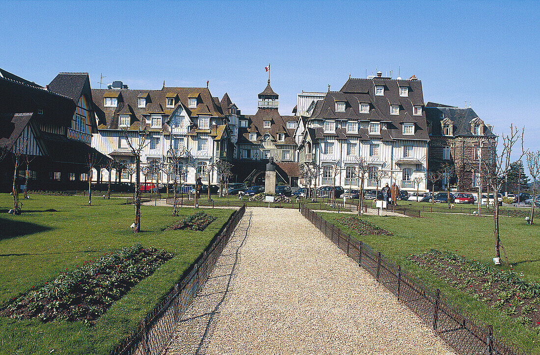 France, Normandy, Bathing Station, Deauville-Trouville, Famous hotel The Normandy .